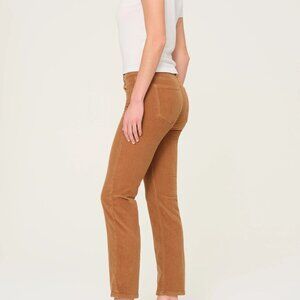 DL1961 Patti Straight Vintage High-Rise Ankle Corduroy in Teddy Taupe - Size